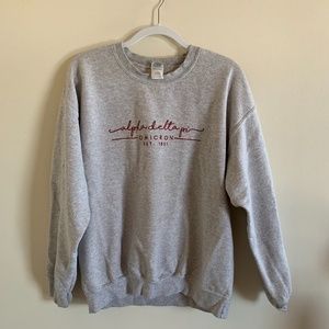 Alpha Delta Pi Crewneck Sweatshirt ADPi Grey